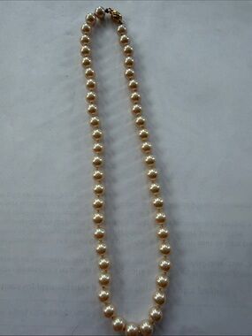 Classic Pearl Strand Necklace - Champagne Pearls